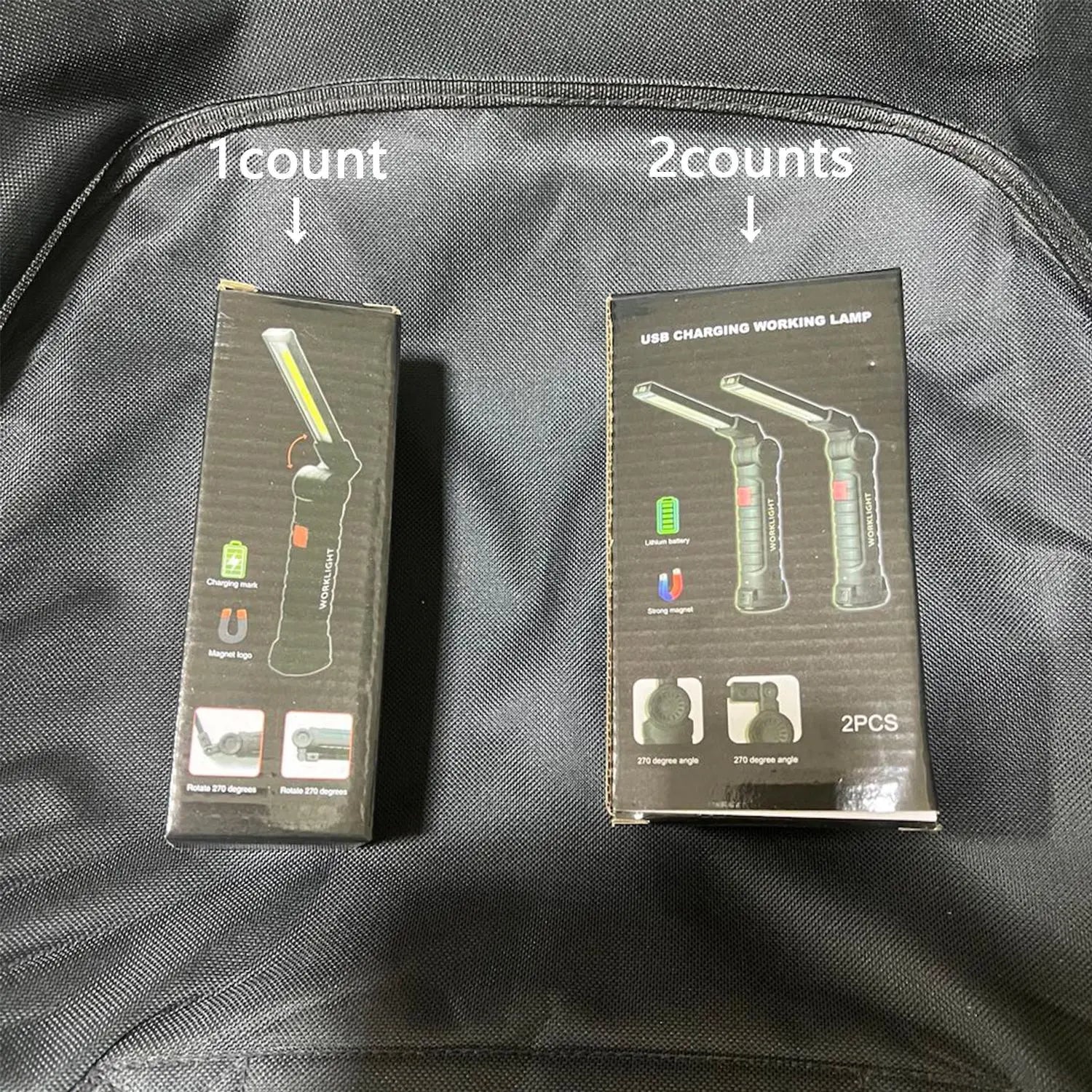 Rechargeable Foldable Flashlight for Men Father'S Day Gift, Summer COB+LED Magnetic Torch Inspection Lamp, Work Light, Outdoor Portable LED Lights for Camping Desk, Outdoor Travel Camping Supplies, LED Lights