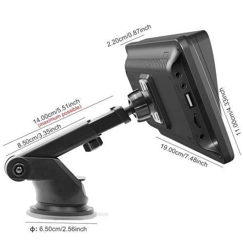 7 Inch Portable Car Video Player, 1 Set Adjustable Multifunctional Car MP5 Player with Bluetooth-Compatible & Rear View Camera, Car Electronics for Carplay Android, Car Accessories, Car Stuff